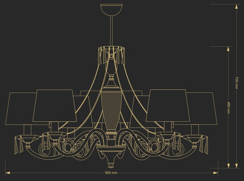 Candelabru Monza Mon-Zw-8(P/A) Lucente - Home & Lighting