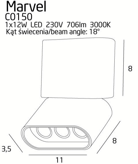 Spot Aplicat MARVEL C0150 Lucente - Home & Lighting