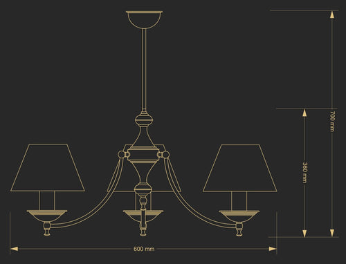 Candelabru San Marino San-Zw-3(P/A) Lucente - Home & Lighting