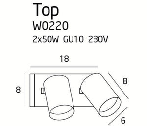 Aplica Top 2 W0220 Lucente - Home & Lighting