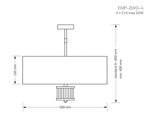 Lustra EMPOLI EMP-ZWD-4(Z) Lucente - Home & Lighting
