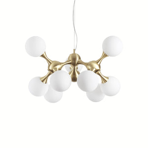 Lustra Nodi Sp9 Ottone Satinato 241036 Lucente - Home & Lighting