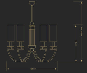 Candelabru Lea Lea-Zw-4(Bn/A) Lucente - Home & Lighting