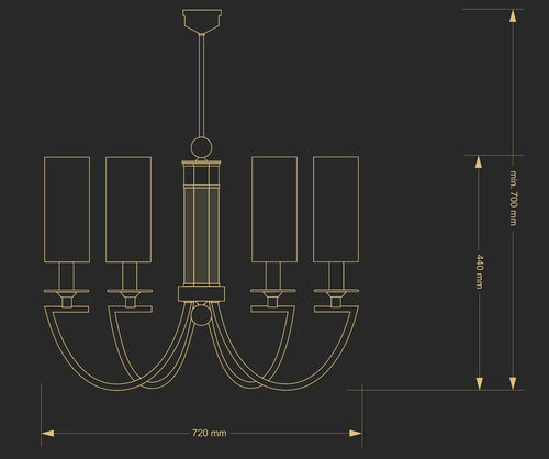 Candelabru Lea Lea-Zw-4(Bn/A) Lucente - Home & Lighting