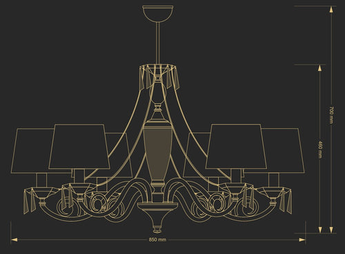 Candelabru Monza Mon-Zw-6(N/A) Lucente - Home & Lighting