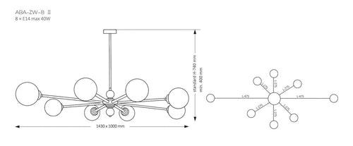 Candelabru ABANO ABA-ZW-8(N)II Lucente - Home & Lighting