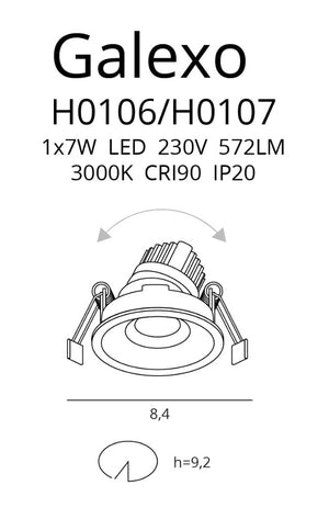 Spot Incastrat GALEXO H0106 Lucente - Home & Lighting