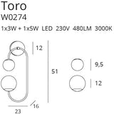 Aplica Toro W0274 Lucente - Home & Lighting