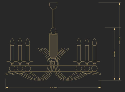 Candelabru Ruta Rut-Zw-6(N) Lucente - Home & Lighting